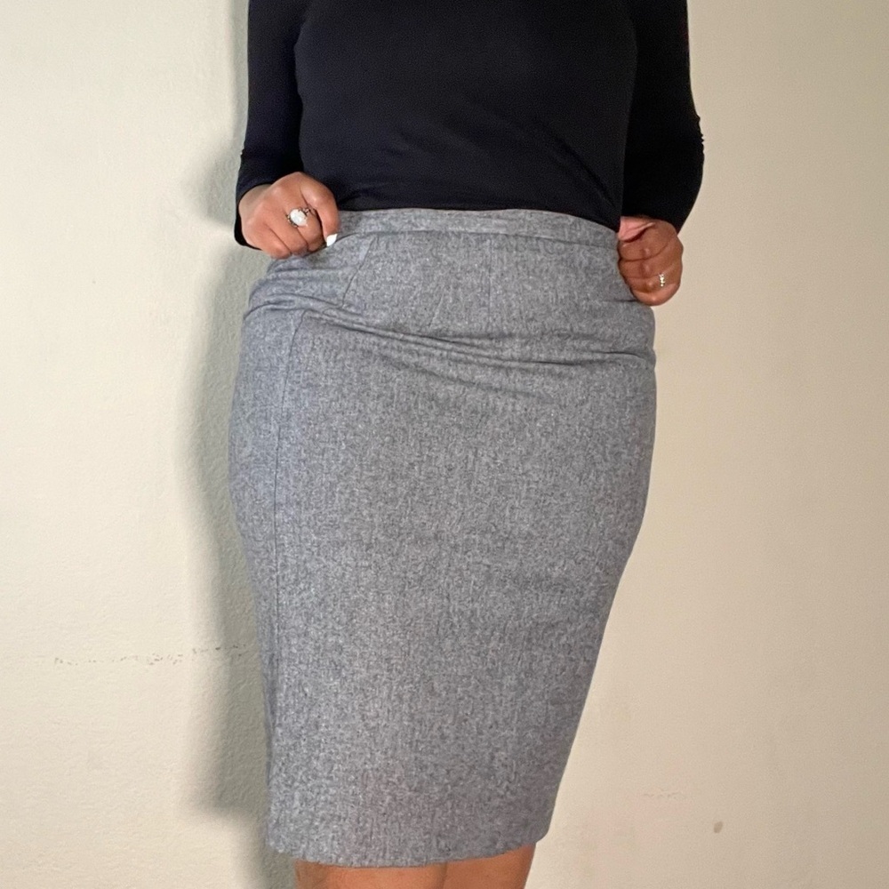 Vintage Ira Joyce Pure 100% Wool Made in USA Midi  Pencil Skirt | Size 16